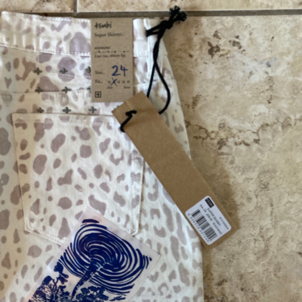 Ksubi cheetah print jeans size 24 fit slim  low rise skinny jean - Picture 8 of 9